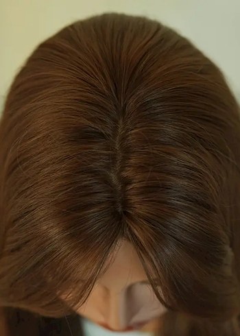 Kizil karamel yansımali dalgali peruk - Görsel 7