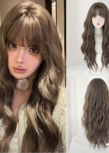 Soğuk kahverengi kahkullu peruk - Görsel 2