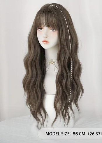 Soğuk kahverengi kahkullu peruk - Görsel 4