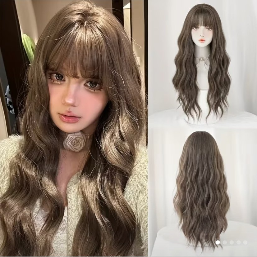 Soğuk kahverengi kahkullu peruk - Görsel 2