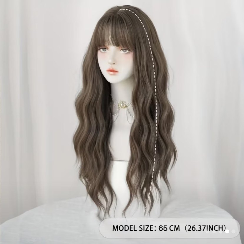 Soğuk kahverengi kahkullu peruk - Görsel 4