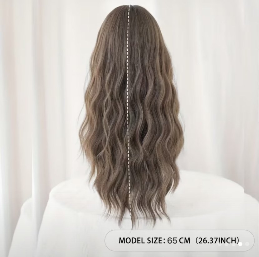 Soğuk kahverengi kahkullu peruk - Görsel 5