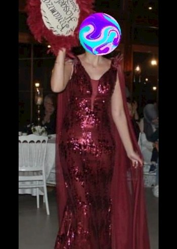 Bordo abiye (tacı hediyemdir) - Görsel 3