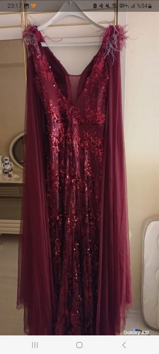 Bordo abiye (tacı hediyemdir) - Görsel 4