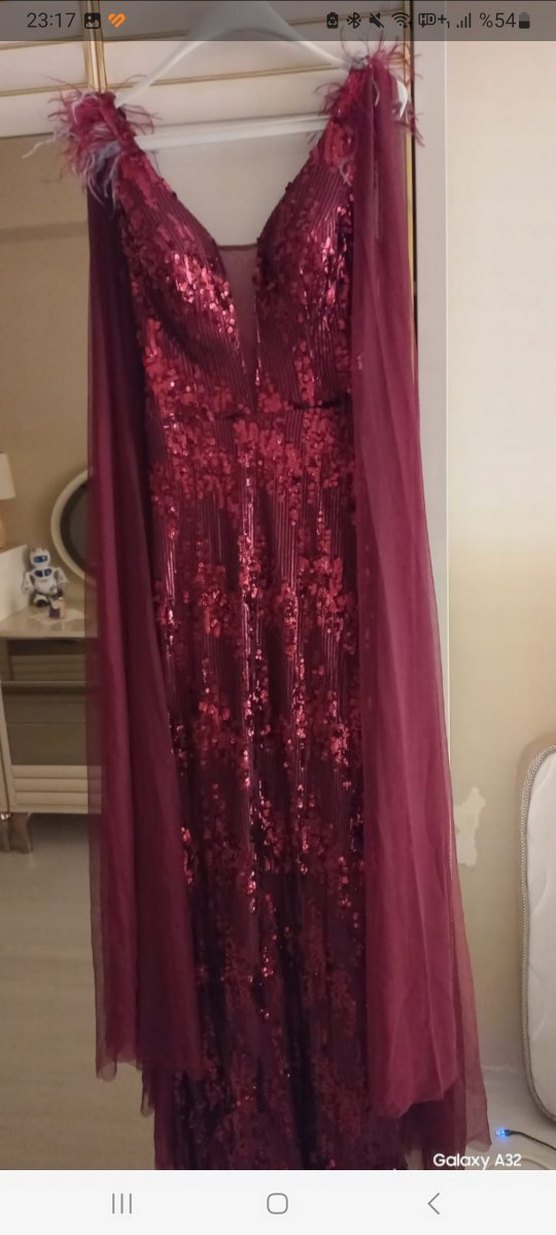 Bordo abiye (tacı hediyemdir) - Görsel 5