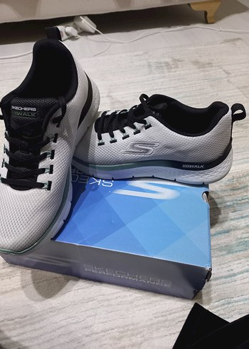 Skechers Beyaz Elastik Bağcıklı Erkek Spor Ayakkabı - Görsel 2