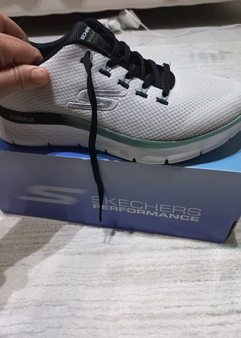 Skechers Beyaz Elastik Bağcıklı Erkek Spor Ayakkabı - Görsel 8
