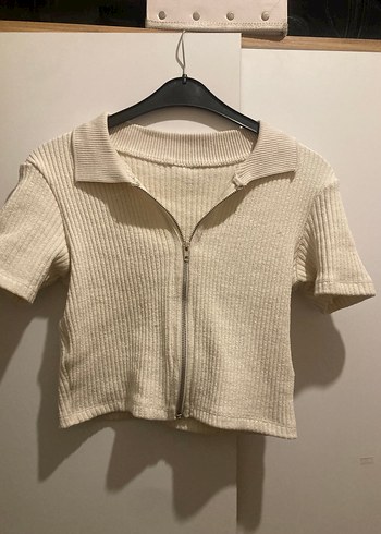 Trendyol & Milla Bej Mini Kısa Kollu Triko Hırka