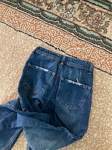 xs Beden mavi Renk Mom jean