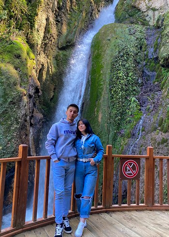 Dilvin Düğmeli Uzun Denim Tulum