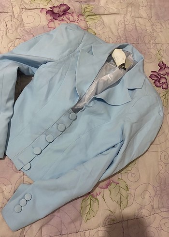 Zara Sik Acik Mavi Kadin Ceket Korse