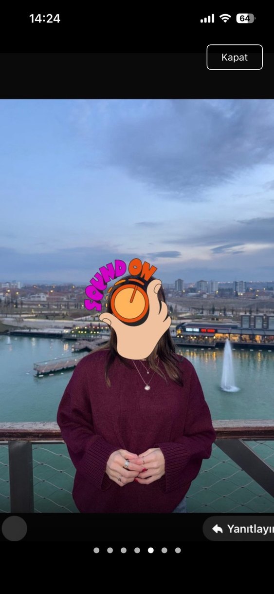 Bordo Örgü Kadın Yün Kazak - Görsel 4