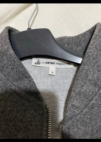 Gri Fermuarlı Midi Kot Ceket - Görsel 3