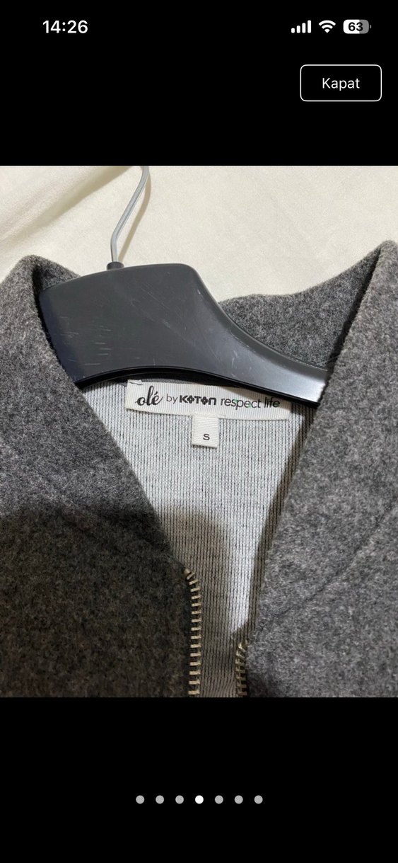 Gri Fermuarlı Midi Kot Ceket - Görsel 3