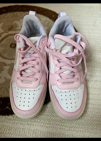 Pembe Bağcıklı Kadın Spor Ayakkabı - Görsel 5