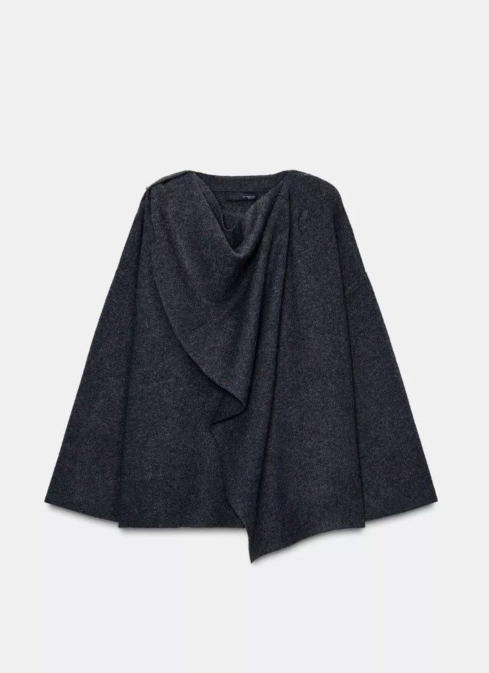 Zara triko atkılı pelerin sıfır etiketli - Görsel 2