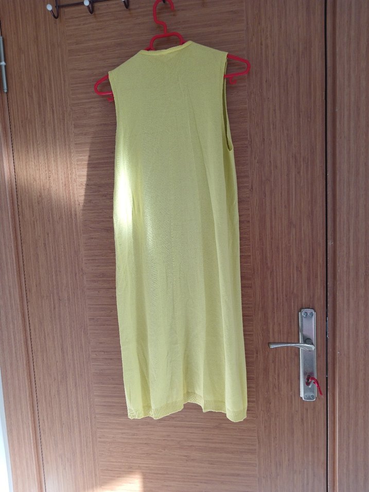 Sarı  Kadın yelek uzun - Görsel 2