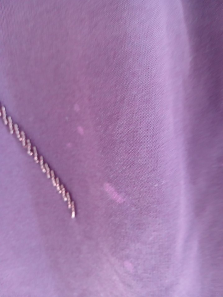 Mor Nakışlı V Yaka Uzun Kollu Bluz - Görsel 3