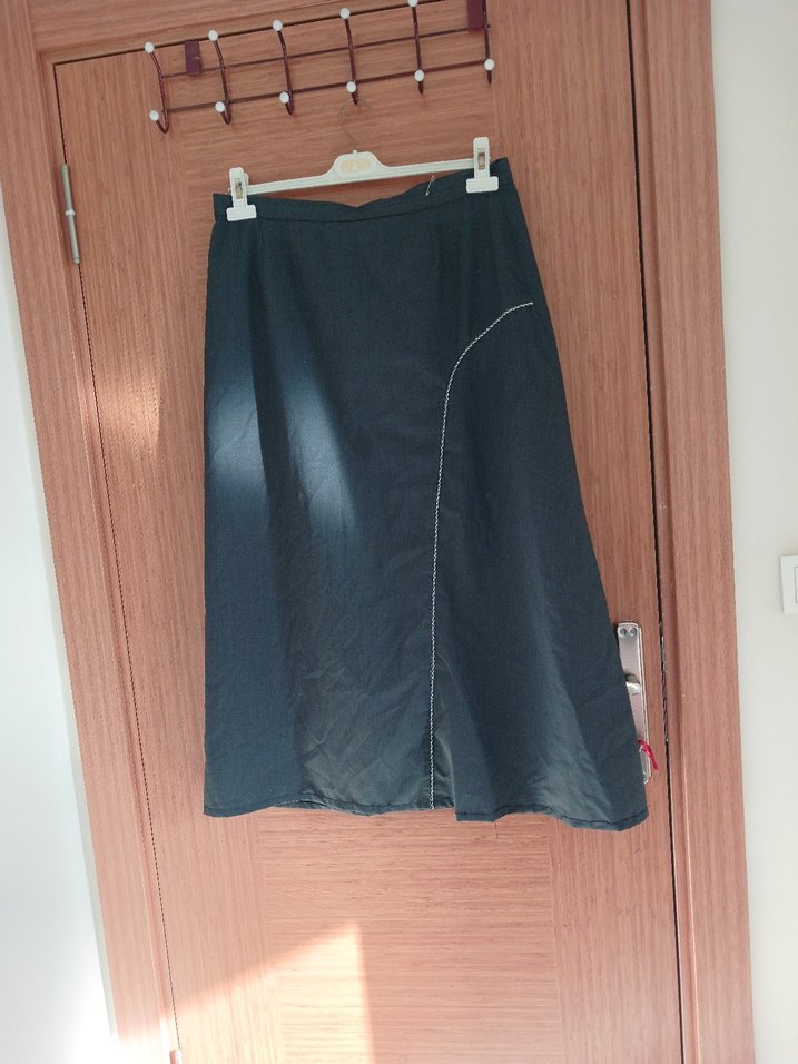 Gri Uzun Etek - Görsel 3