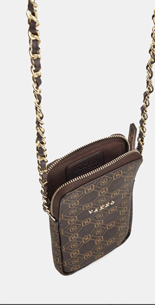 Vakko Kahverengi Deri Kadın Çapraz Çanta - Görsel 2