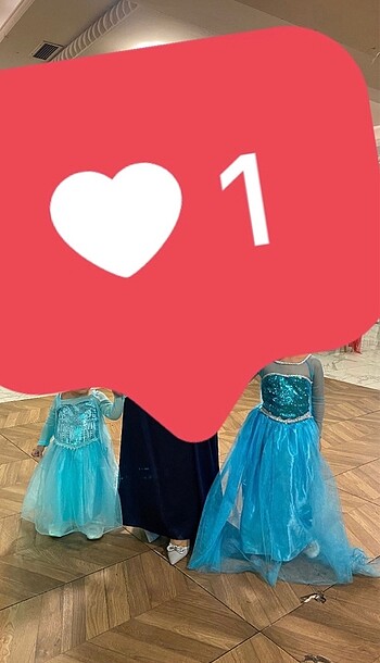7 Yaş Beden Elsa kostüm parti elbisesi