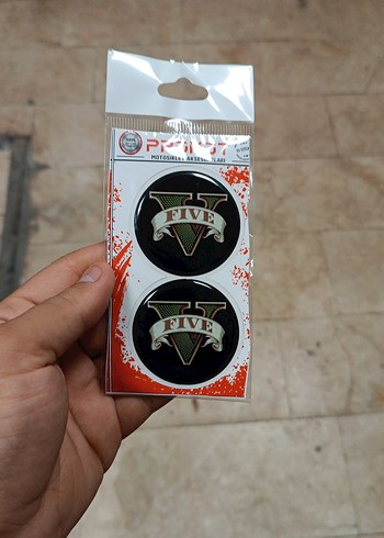 Siyah Vintage Biker Rozet Seti - FIVE