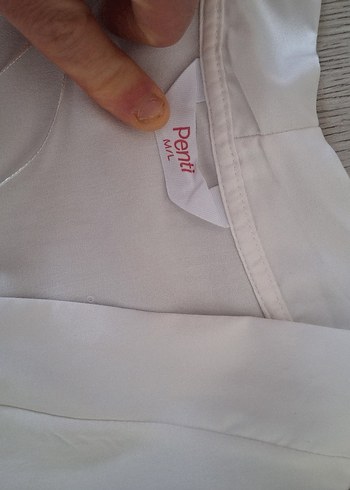 Beyaz V Yaka Sabahlık - Görsel 8