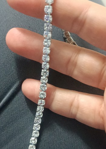 Diğer GÜMÜŞ SU YOLU BİLEKLİK 4MM ZİRKON TAŞ