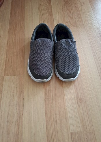Gri Erkek Çocuk Spor Ayakkabı Velcro