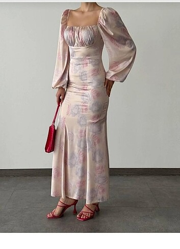 Trendyol & Milla Pembe saten elbise