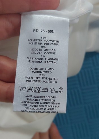 36 Beden beyaz Renk Beyaz V Yakalı Midi Kısa Kollu Elbise