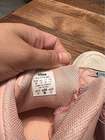 28 Beden pembe Renk Vicco kız çocuk ayakkabı