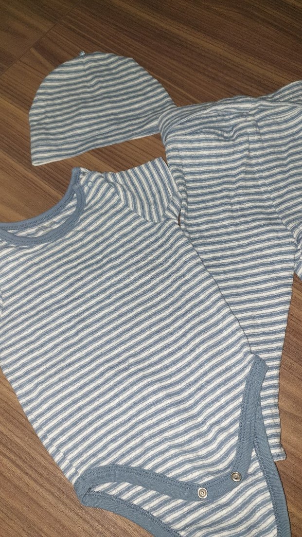 LCW mavi Çizgili Erkek Bebek Takımı - Görsel 5