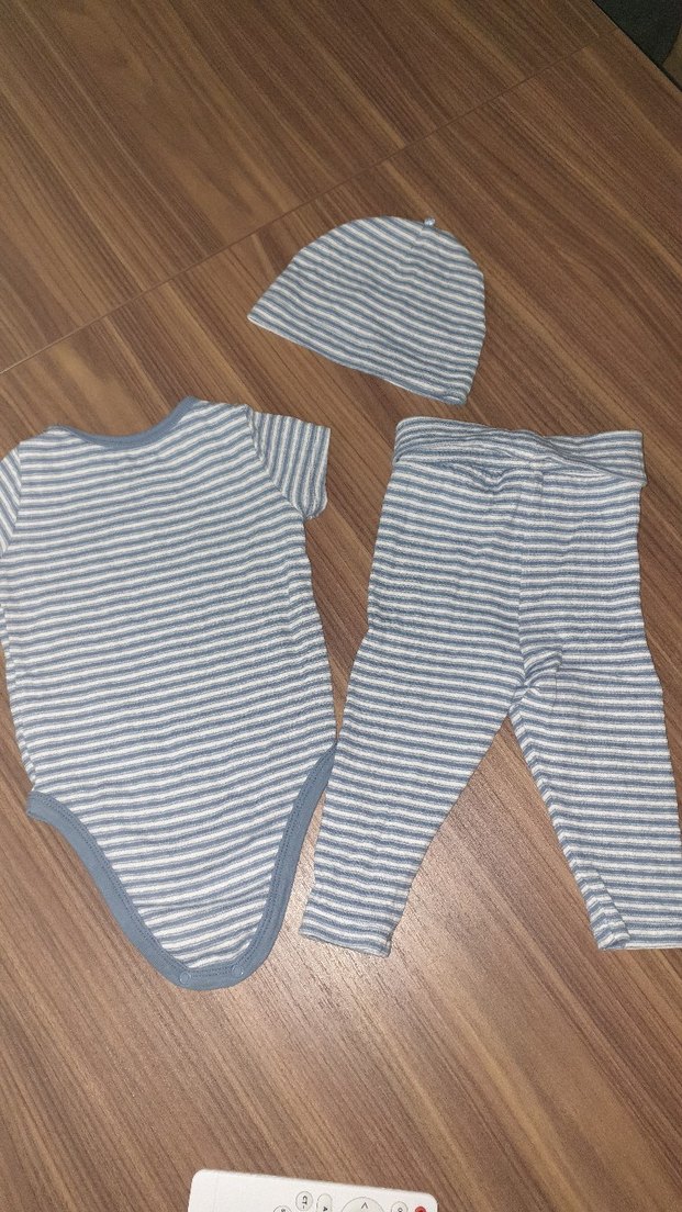 LCW mavi Çizgili Erkek Bebek Takımı - Görsel 2