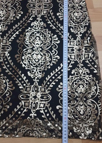 Dantel Detaylı Siyah Abiye Midi Elbise - Görsel 5