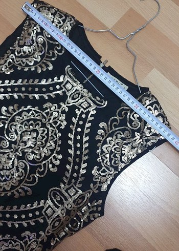 Dantel Detaylı Siyah Abiye Midi Elbise - Görsel 4