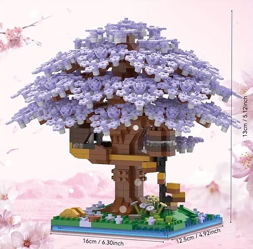 Diğer Lila kiraz çiçeği (sakura) ağaç evi lego