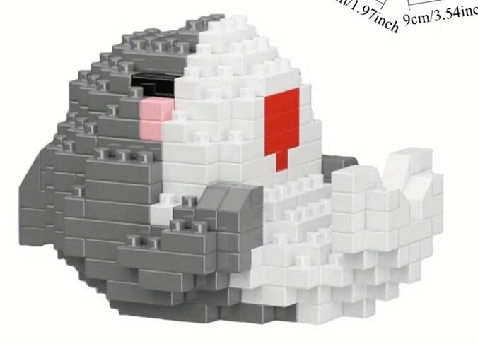 Diğer 3 adet kutusuz lego: penguen, köpek balığı, orka