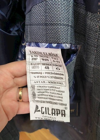 Diğer Gilapa Özsaran Ekose Desenli Erkek takım elbise
