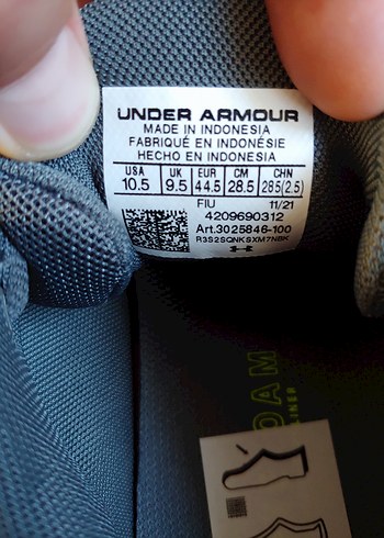 Diğer Under Armour profesyonel koşu ayakkabısı ORİJİNAL SIFIR 44.5 no