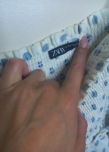 Zara Zara xs mavi puantiyeli askılı