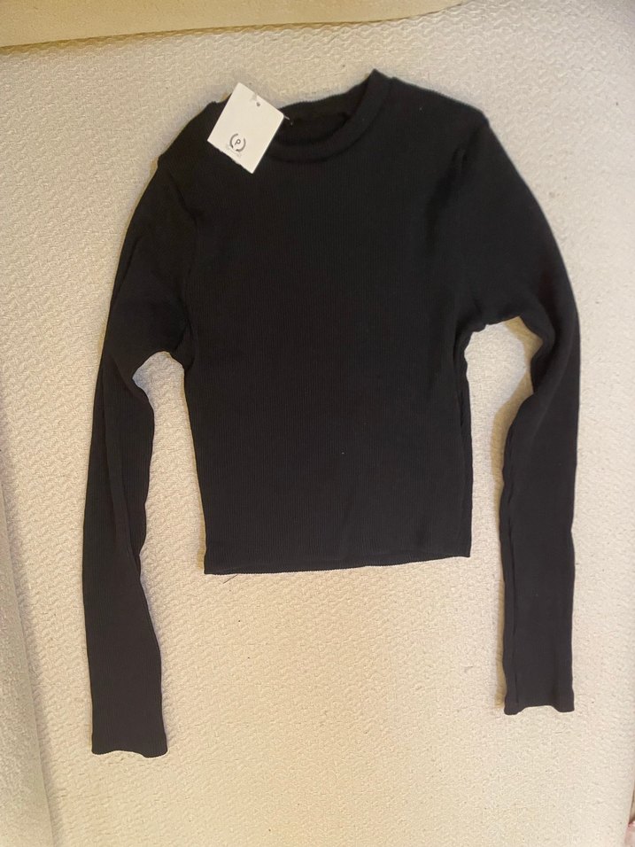 Siyah Kadın Crop - Görsel 2