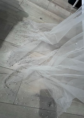 İnci Detaylı Drape Gelin Duvağı - Görsel 6