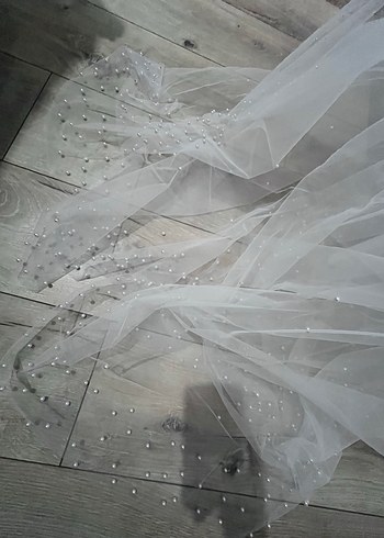 İnci Detaylı Drape Gelin Duvağı - Görsel 5