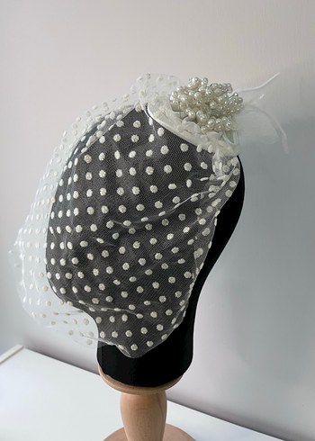 İnci Detaylı Beyaz Düğün Aksesuarı - Görsel 4