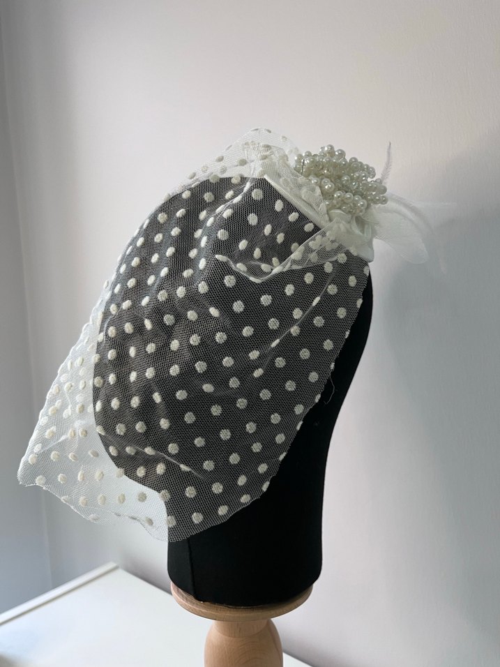 İnci Detaylı Beyaz Düğün Aksesuarı - Görsel 3