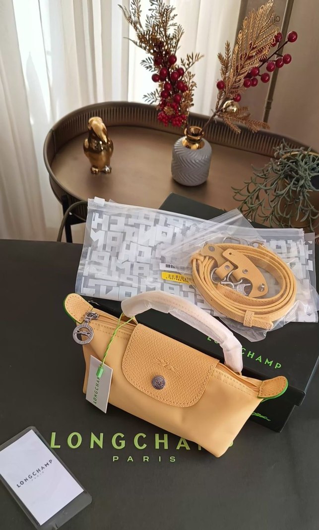 LONGCHAMP POUCH XS SARI - Görsel 5