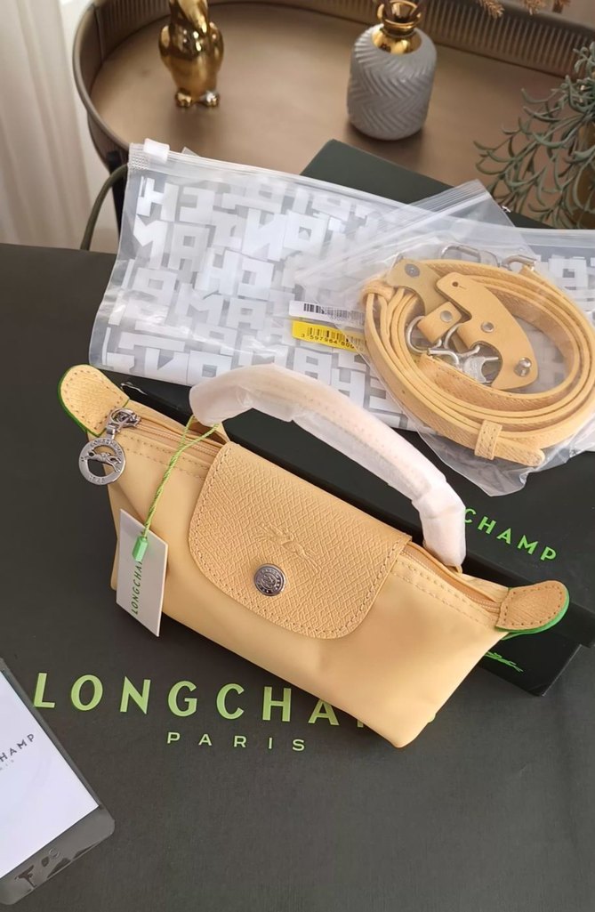 LONGCHAMP POUCH XS SARI - Görsel 3