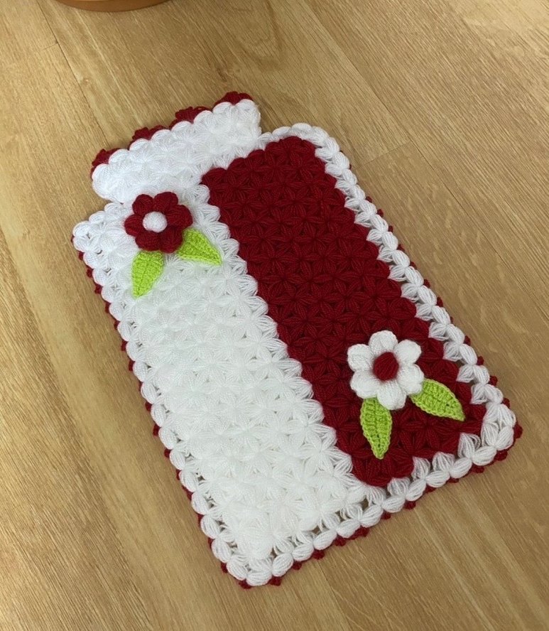 Çiçekli Renkli Örgü Banyo kese lif - Görsel 3