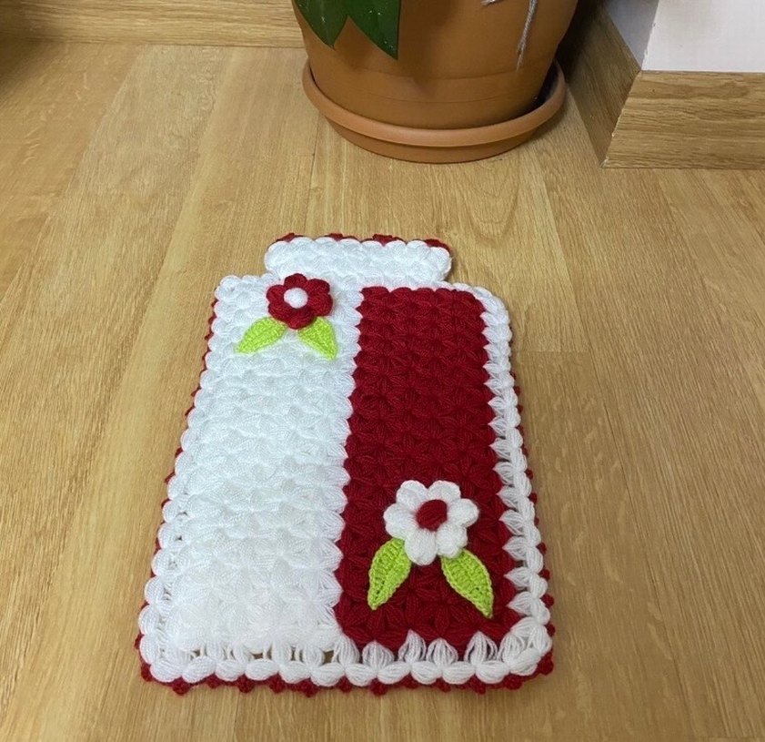 Çiçekli Renkli Örgü Banyo kese lif - Görsel 2